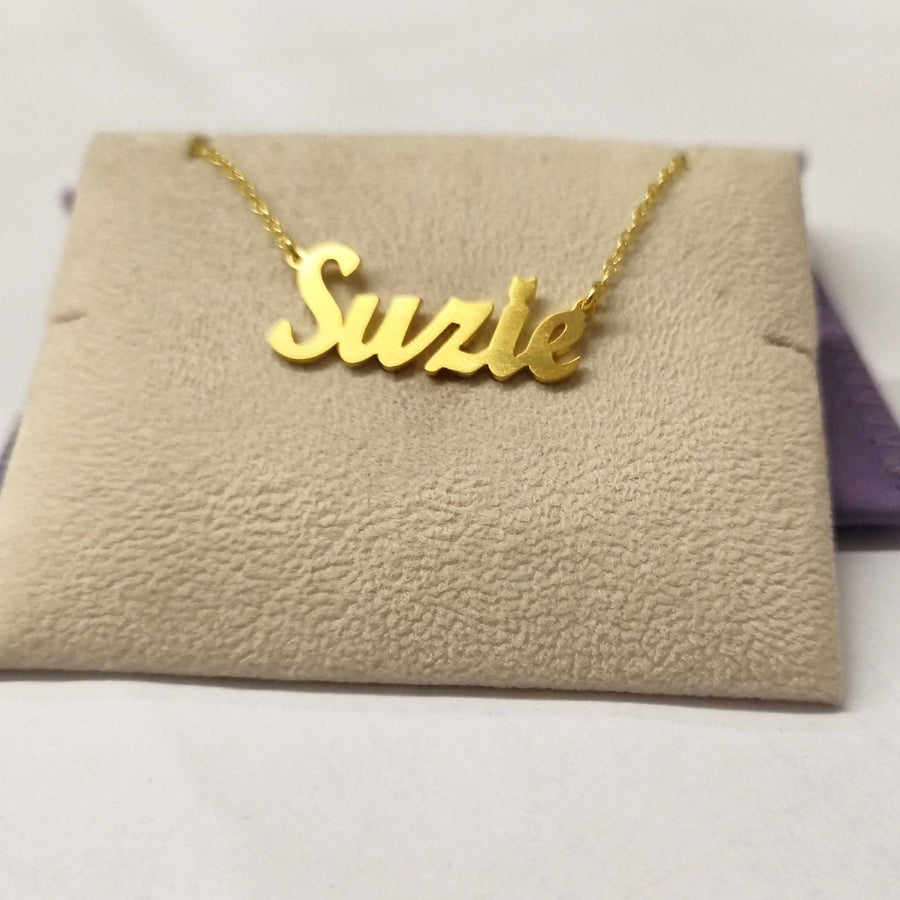 Gold Matte Name Necklace