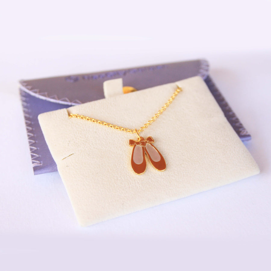 Ballerina Shoes Pendant Necklace