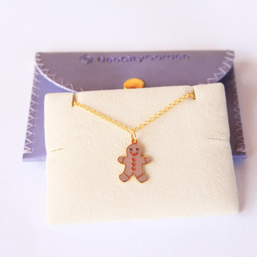 Gingerbread Pendant Necklace