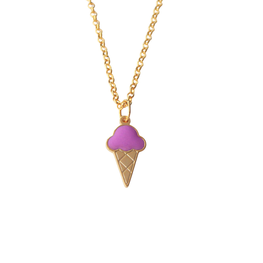 Ice Cream Cone Pendant Necklace