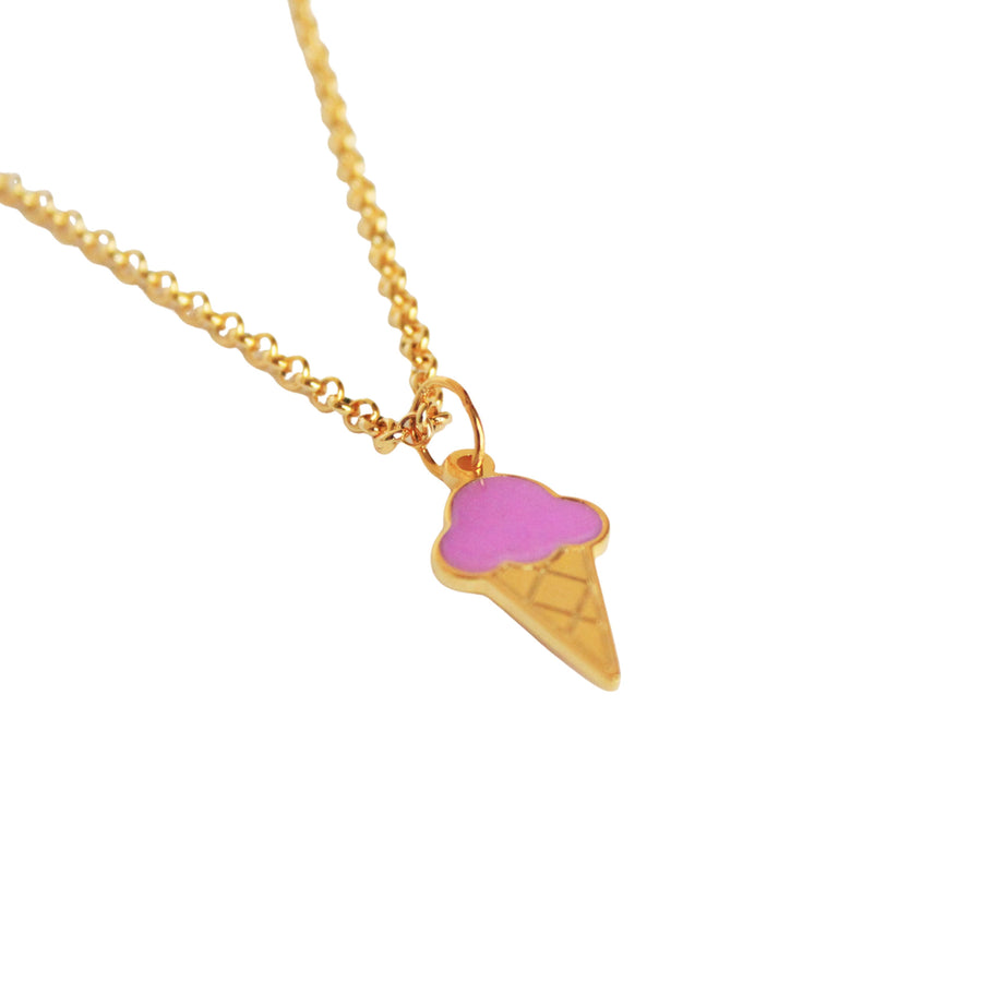 Ice Cream Cone Pendant Necklace