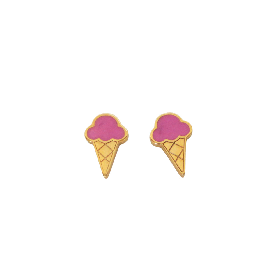 Ice Cream Cone Stud Earrings