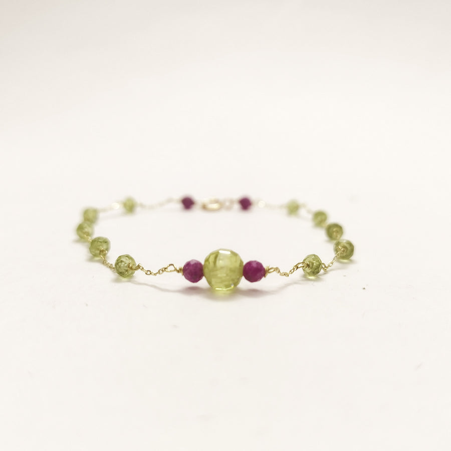 peridot birthstone bracelet
