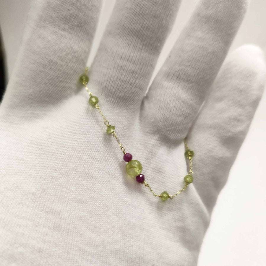 Peridot bracelet gold