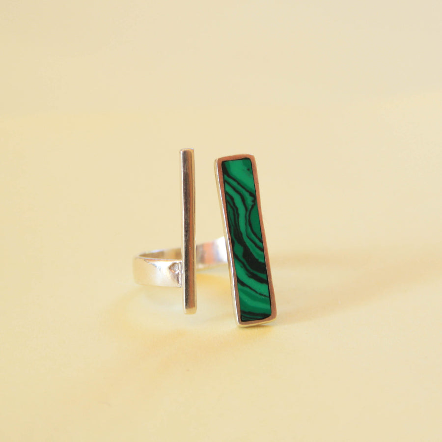 Malachite Silver Ring