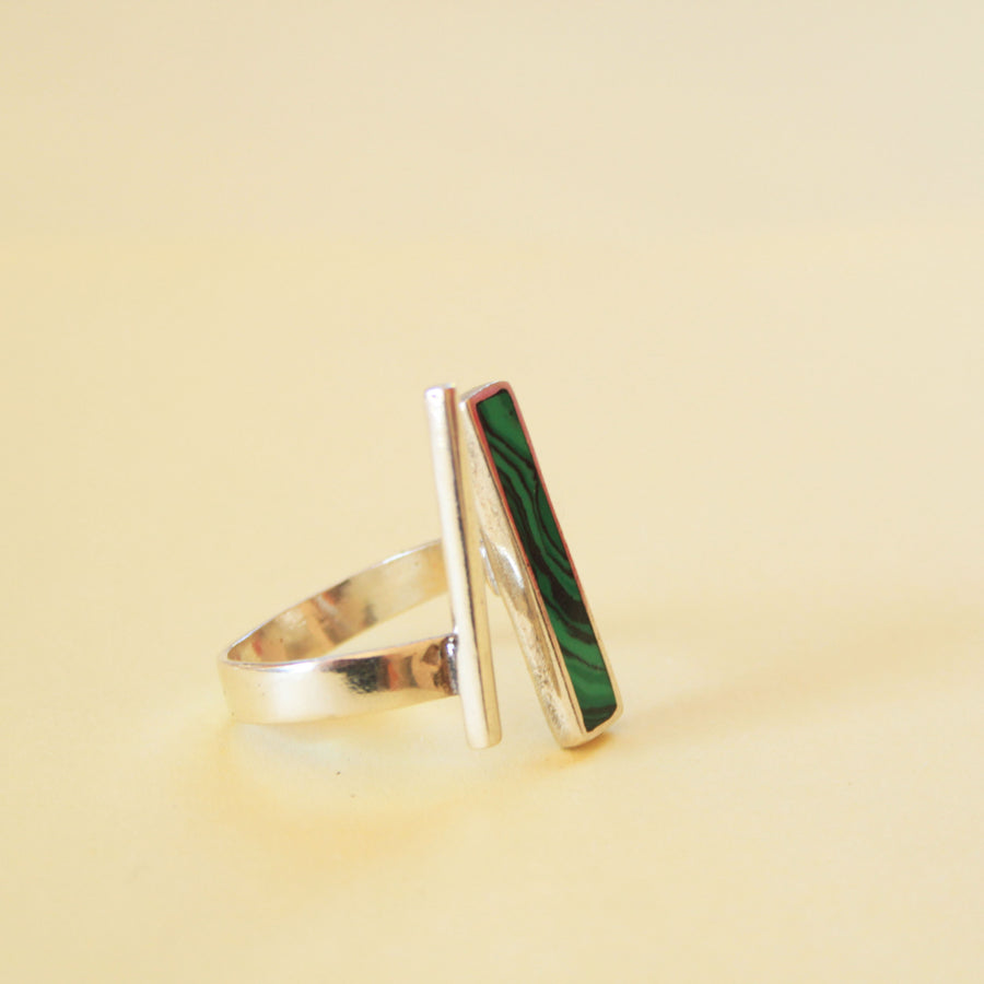 Malachite Silver Ring