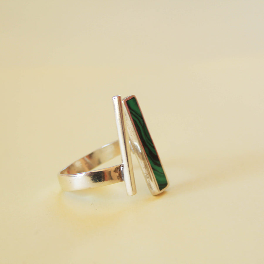 Malachite Silver Ring