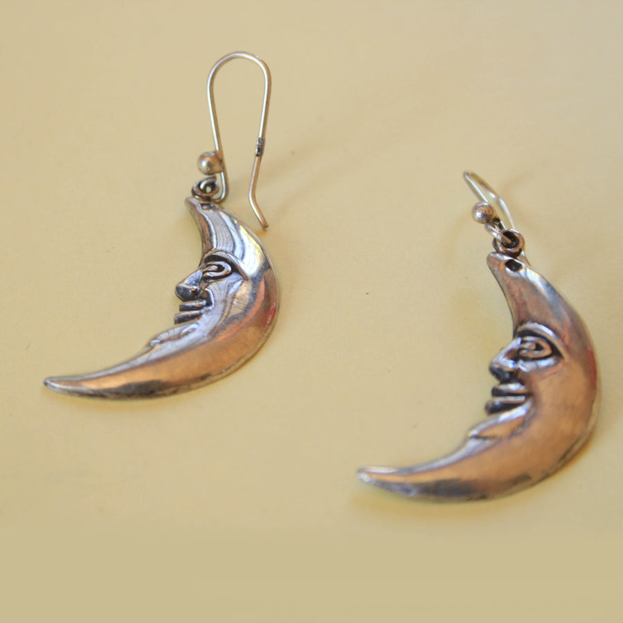 Silver Crescent Earring