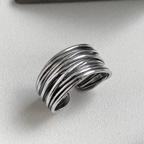 Boho Silver Ring - A 925 Sterling Silver Wire Ring