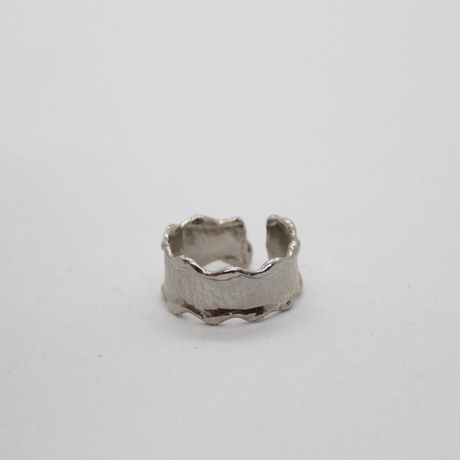 Silver Hammered Band Ring