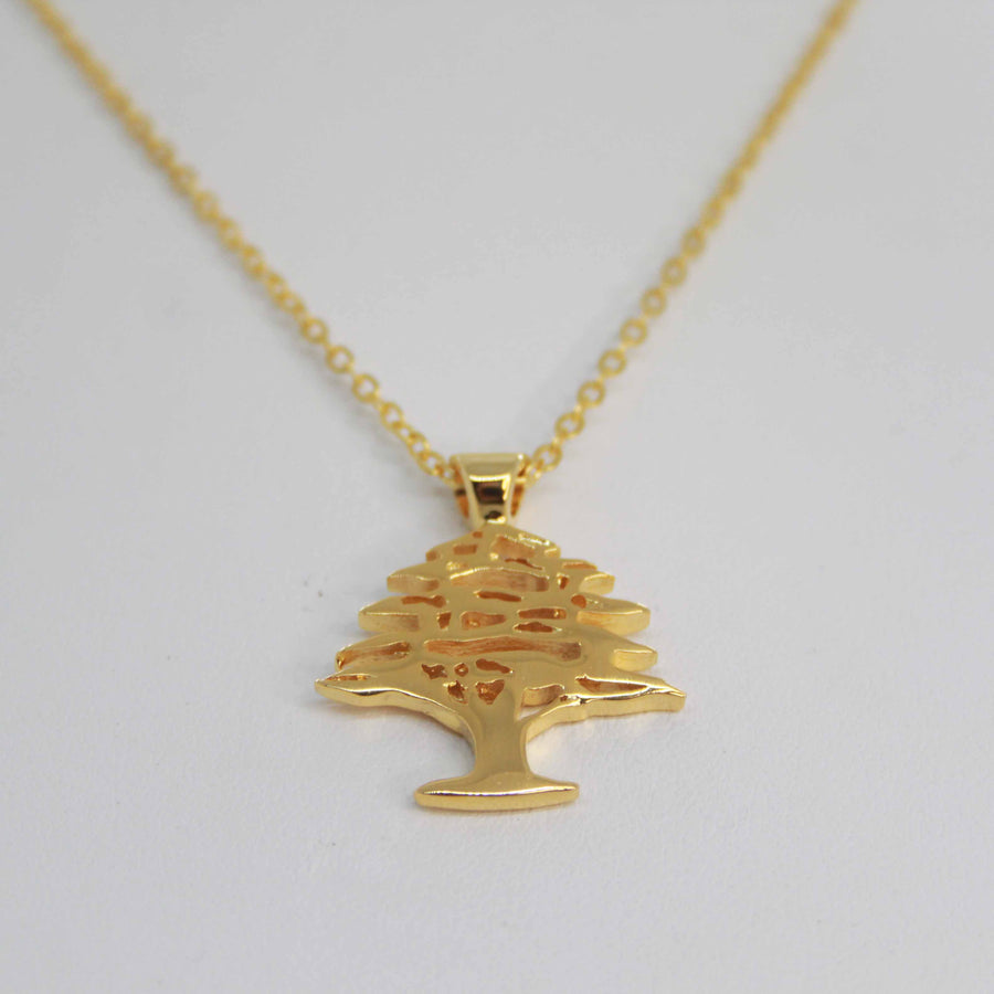 cedar tree pendant necklace