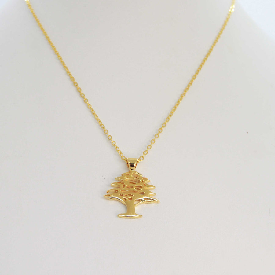 Lebanese cedar tree necklace