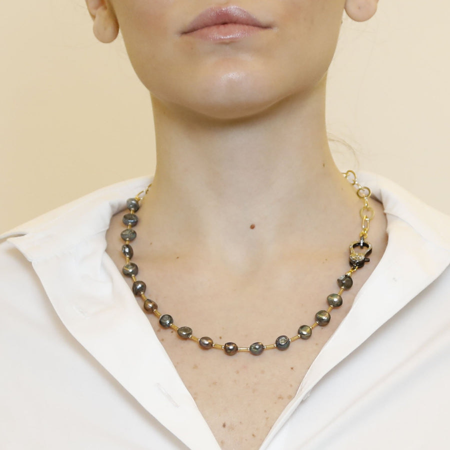 Grey Pearls Layering Necklaces - Bundle