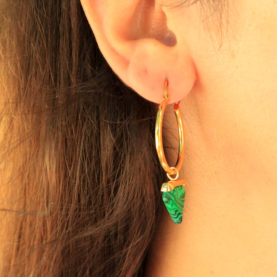 Green Fang Earrings
