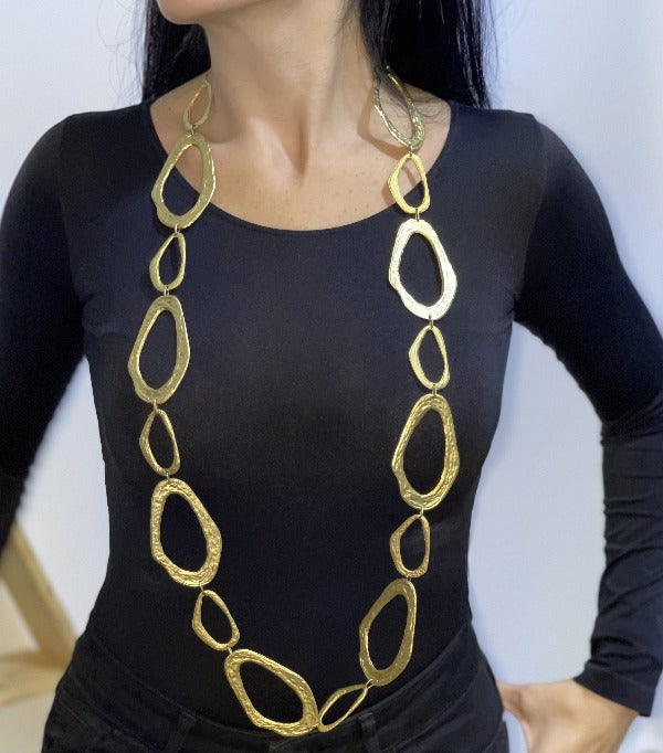 Gold hoops necklace